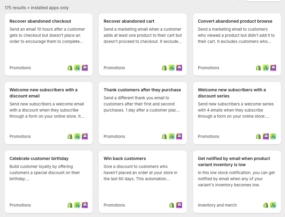 Shopify Flow templates