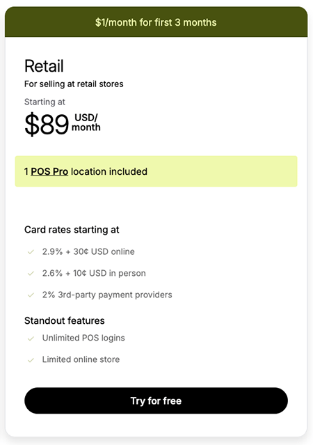 Shopify Retail POS add-on