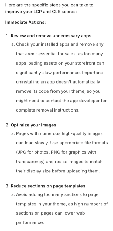 Advice from Sidekick on how to improve Shopify SEO