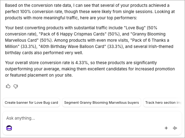 Shopify Sidekick in use