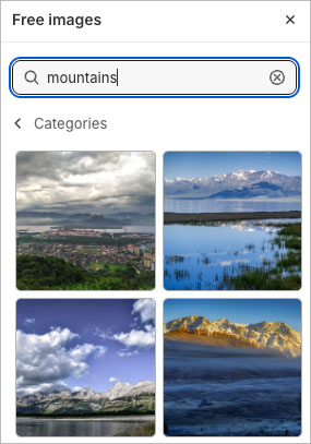 Working with stock images in Shopify