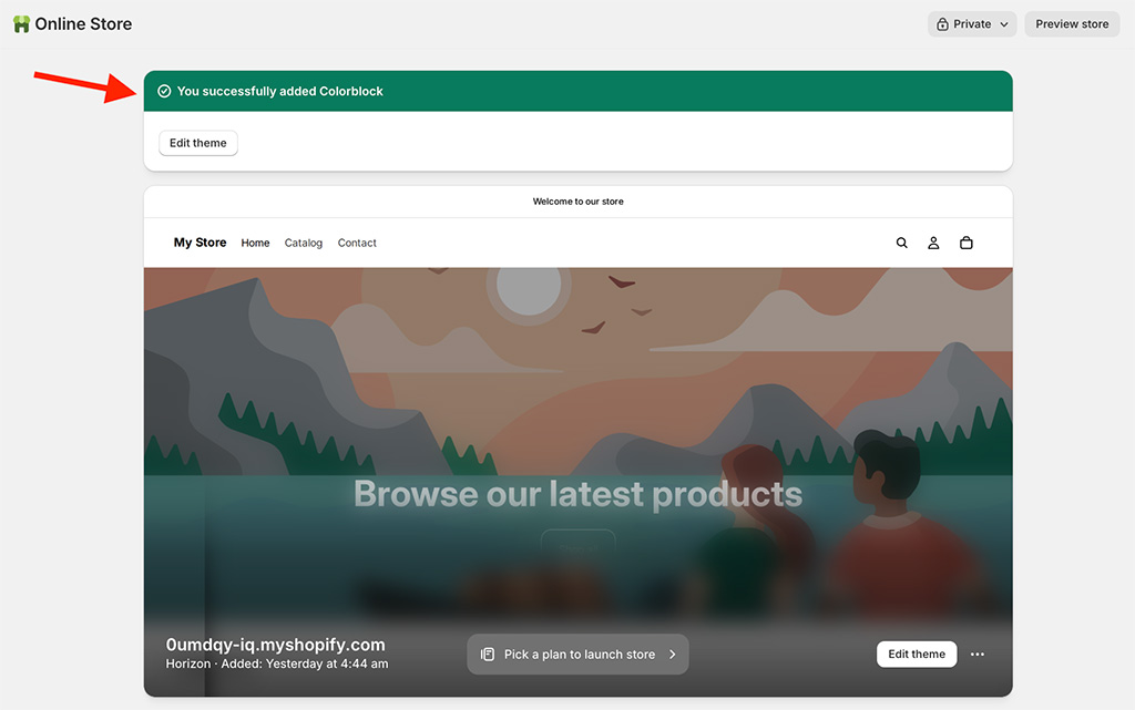 Adding additional themes to a Shopify store.