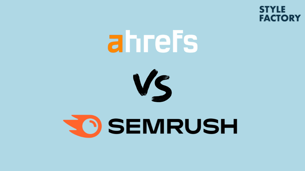 Ahrefs vs Semrush (the two logos side by side, divided by a 'versus' graphic)