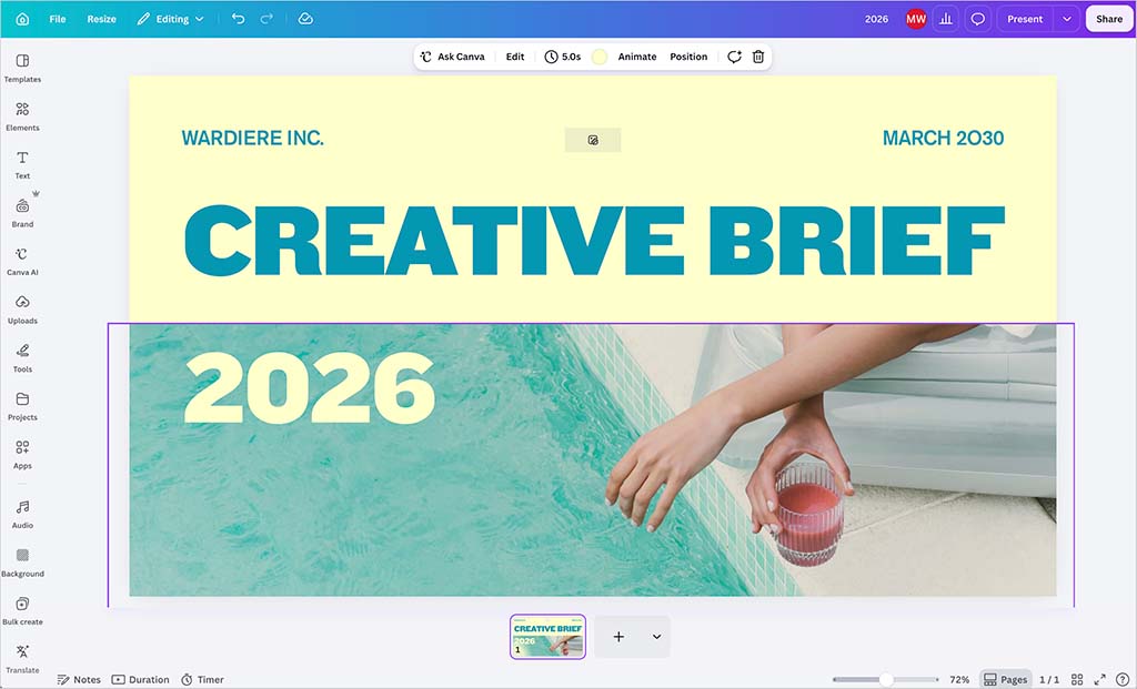 Canva's drag-and-drop-editor