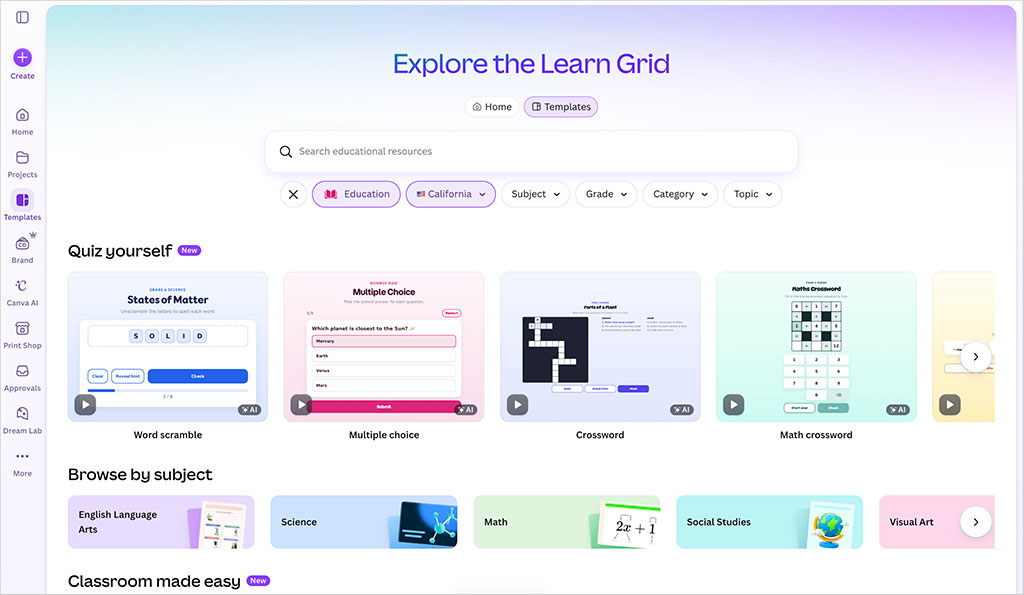 Learn grid resources