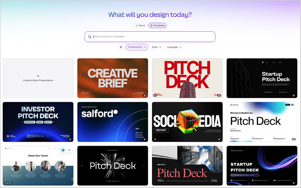 Canva presentation templates