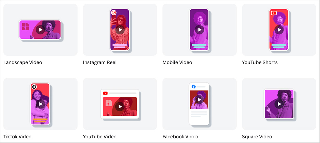 Video template examples