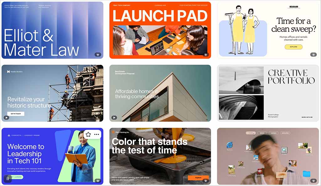Canva templates.