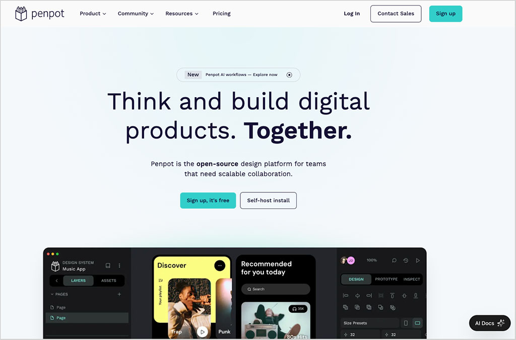 Penpot home page