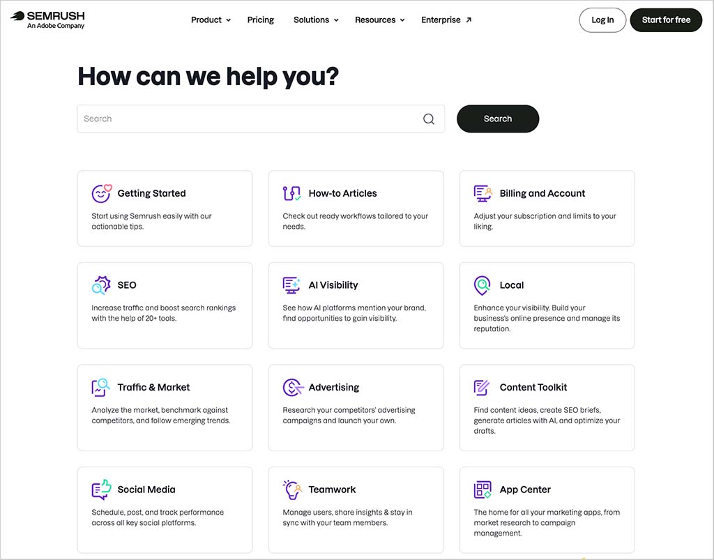 Semrush help