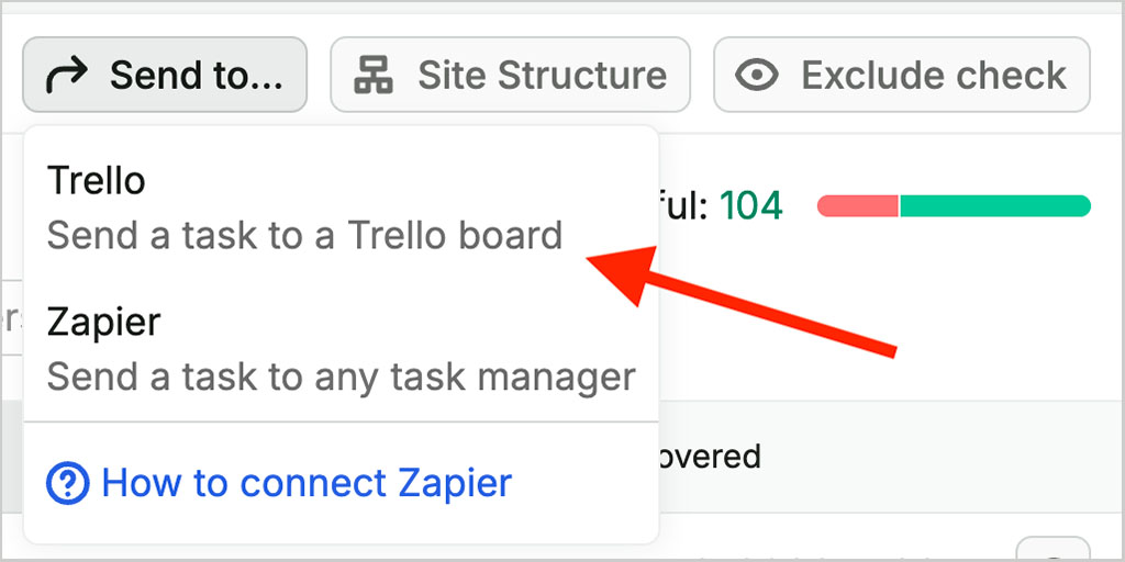 Sending site audit tasks to Trello