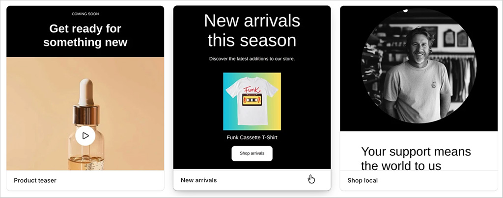 Shopify email templates