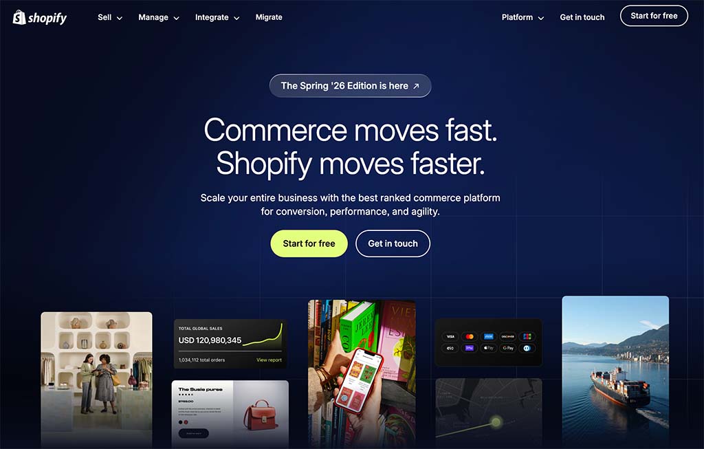 The Shopify Plus version of the platform