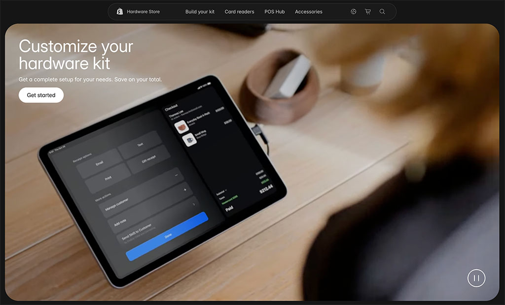 Shopify's online hardware store for POS technology