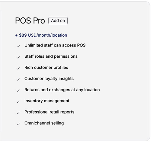 Shopify POS Pro.