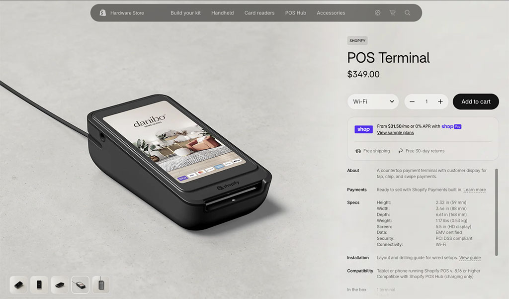 Shopify 'POS Terminal'
