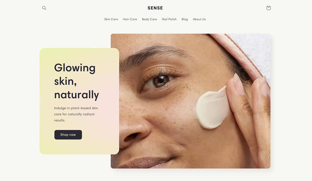 The 'Sense' theme from Shopify