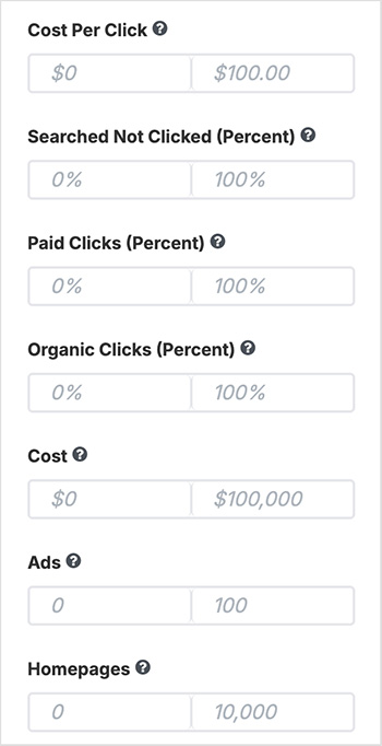 SpyFu filter examples