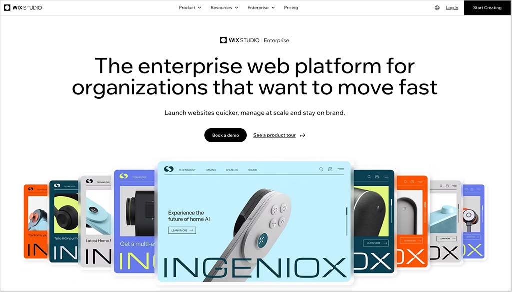 The 'Wix Enterprise' version of the Wix platform