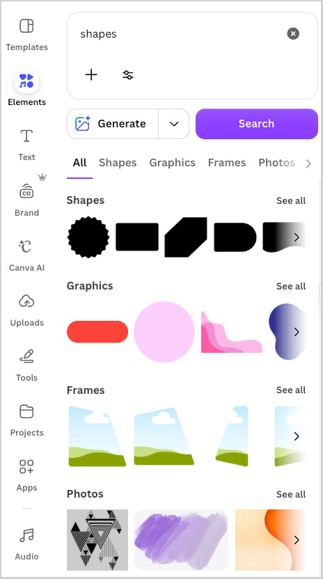 Canva elements