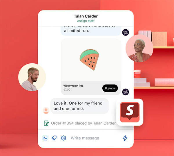 The 'Shopify Inbox' app.