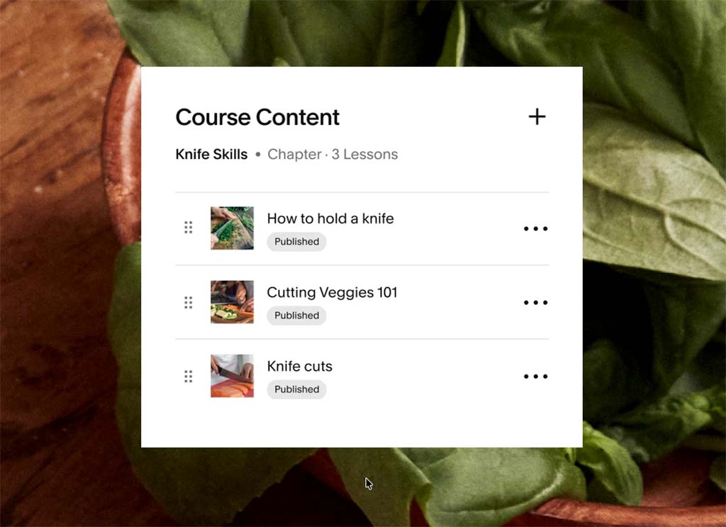 Creating a course in Squarespace