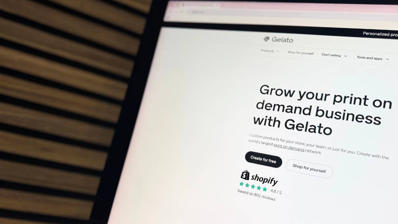 Gelato review — image of the Gelato home page on an iMac