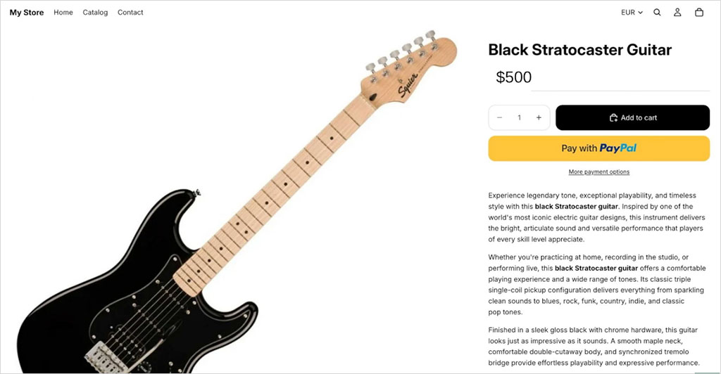 Sometimes an individual product page can work better than a drop-down list of variants