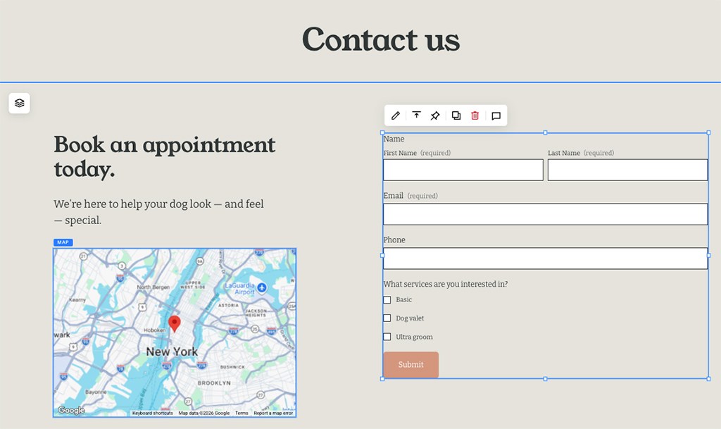 Creating my contact form
