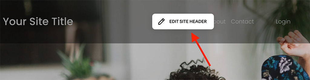 Editing site header