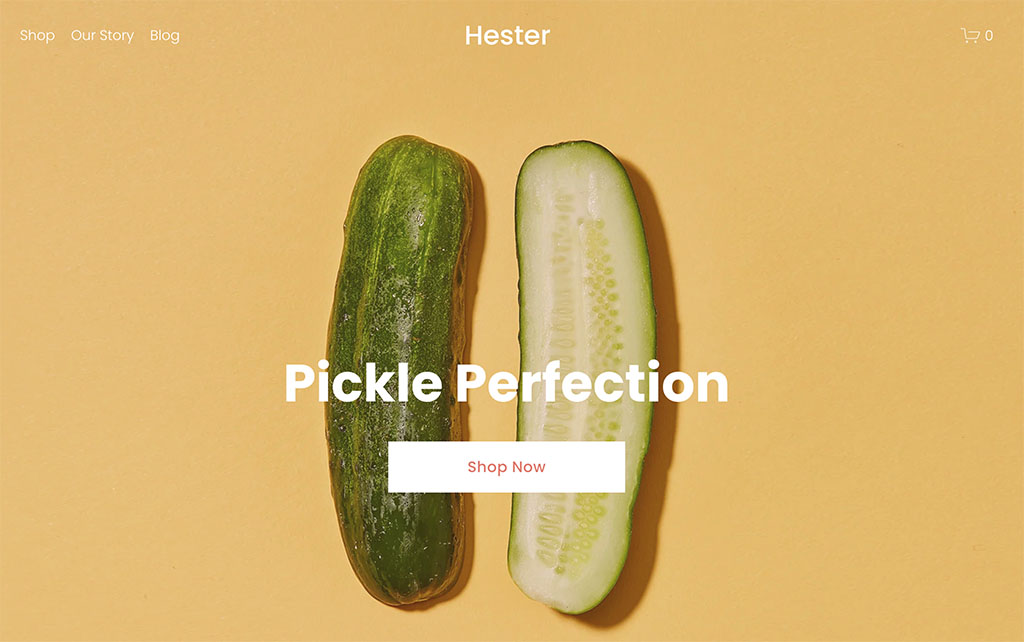 Squarespace's 'Hester' template