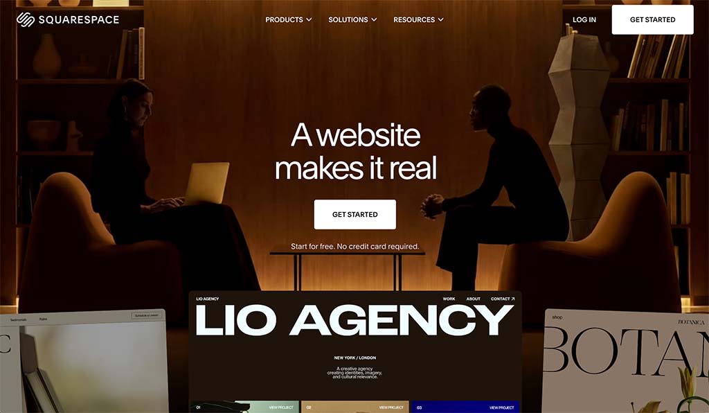 The Squarespace website builder