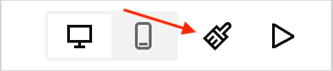 Accessing Squarespace site styles via the paintbrush icon